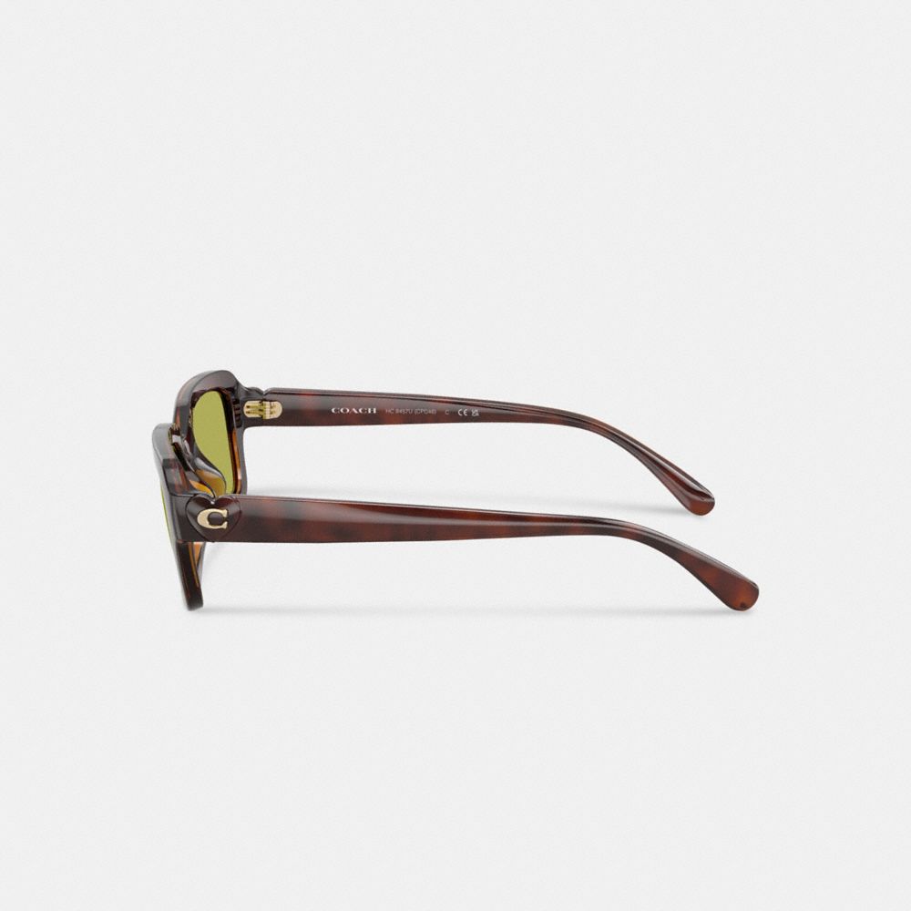 C Heart Narrow Square Sunglassses