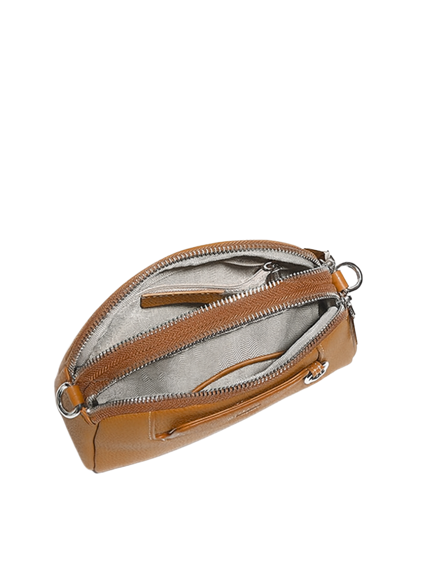 Pouche -Ladies Leather Crossbody bag, Caramel