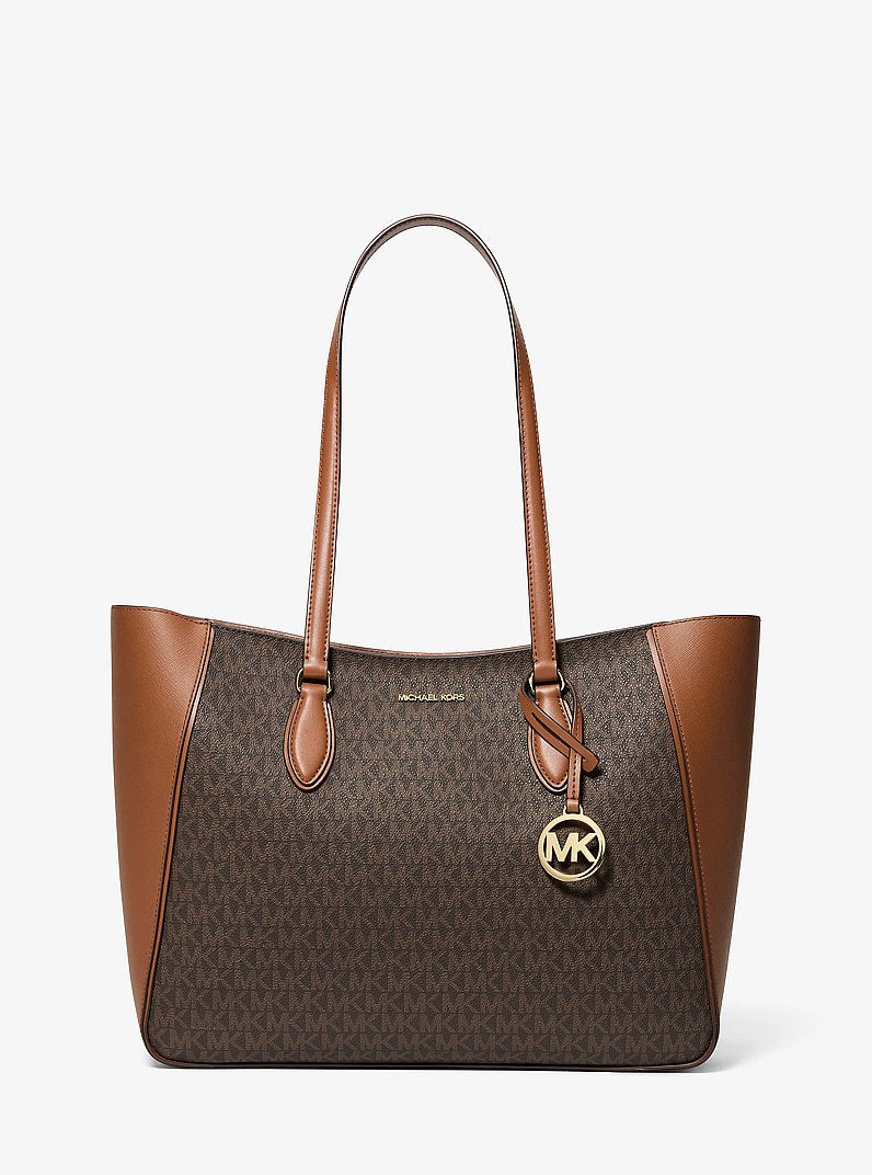 Michael Kors Jet Set Travel Large Signature Logo 3-in-1 Tote Bag Brown