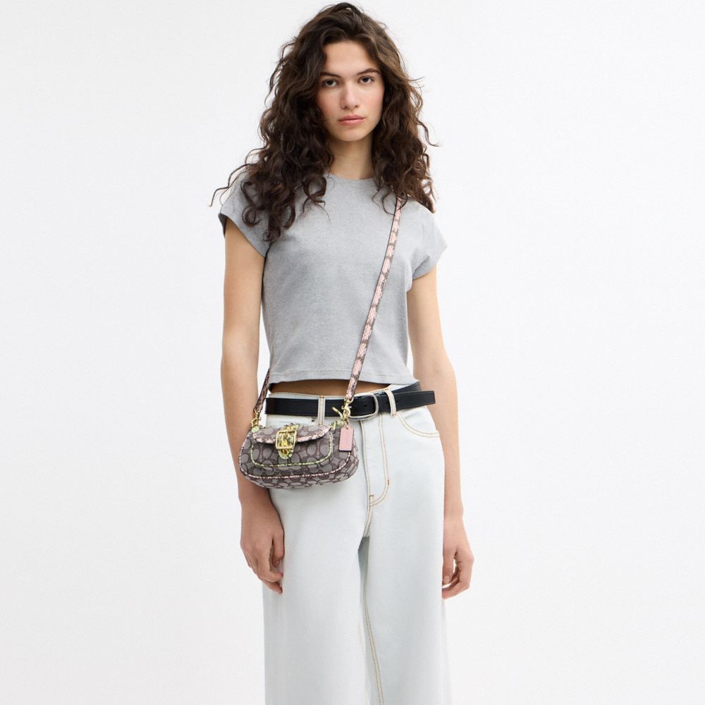 Ashton Mini Shoulder Bag In Signature Jacquard