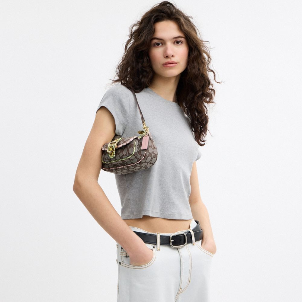 Ashton Mini Shoulder Bag In Signature Jacquard