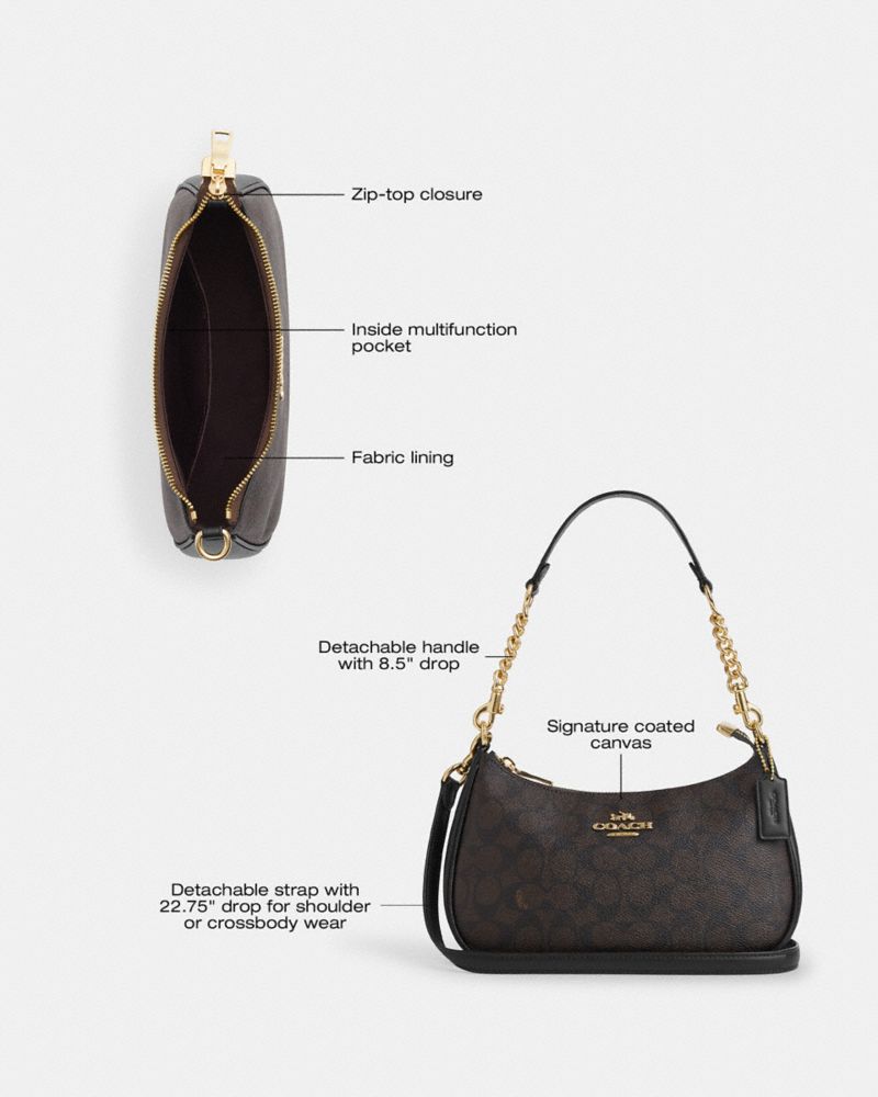Coach Teri Shoulder Bag In Signature Canvas
