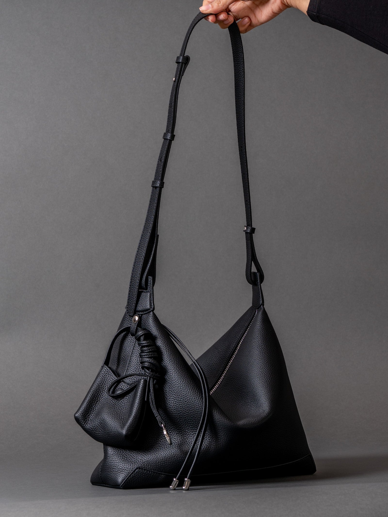 Lusso - Ladies Leather Satchel Bag | Black