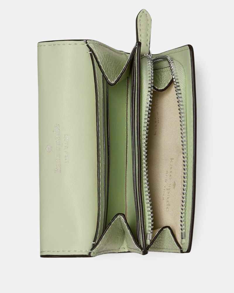 KateSpade Kayla Small L Zip Wallet Lime Frosting