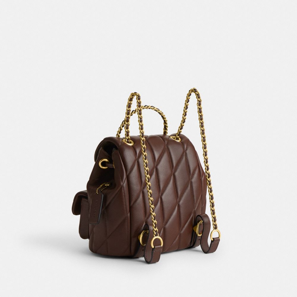 Coach Tabby Backpack With Pillow Quilting Brass Maple