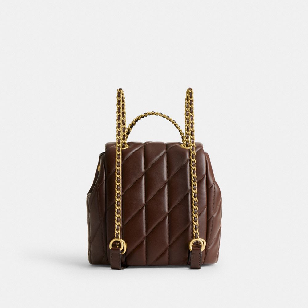 Coach Tabby Backpack With Pillow Quilting Brass Maple