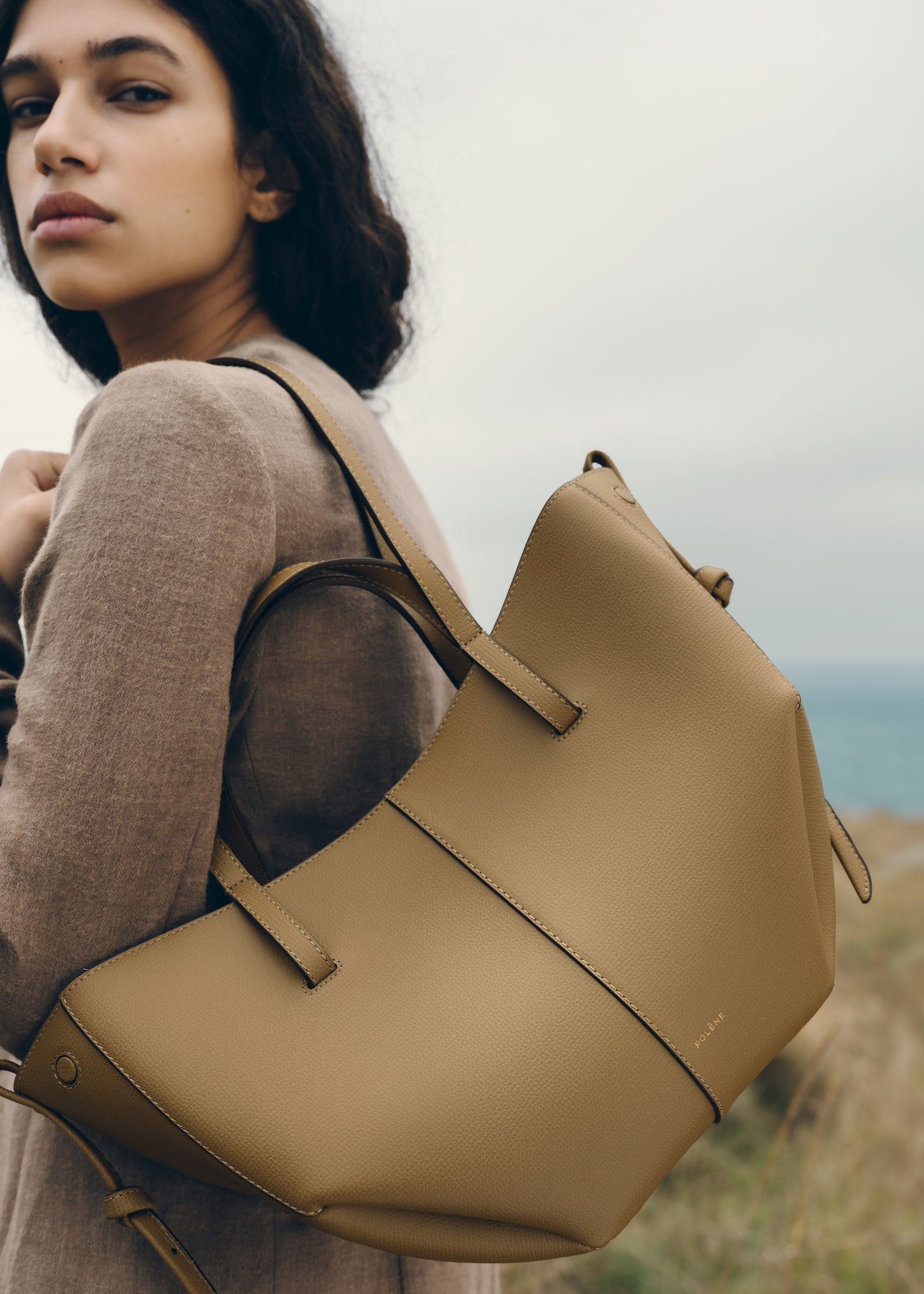 Polene Cyme Mini Textured Smoky Olive