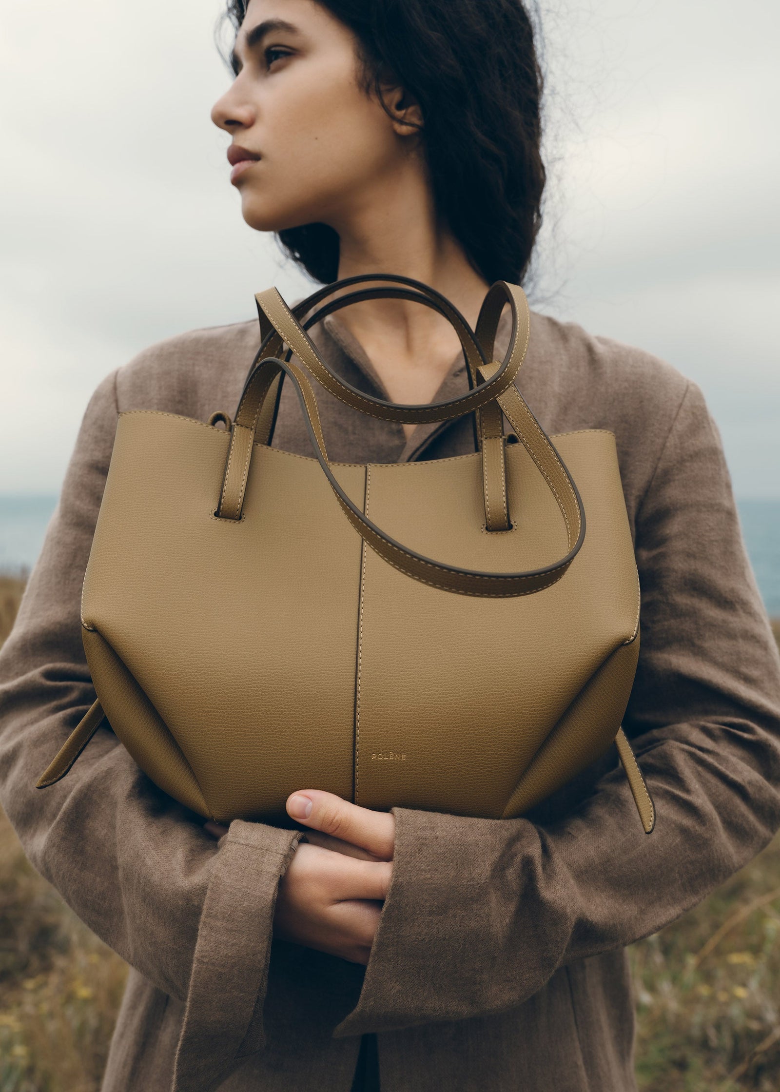 Polene Cyme Mini Textured Smoky Olive