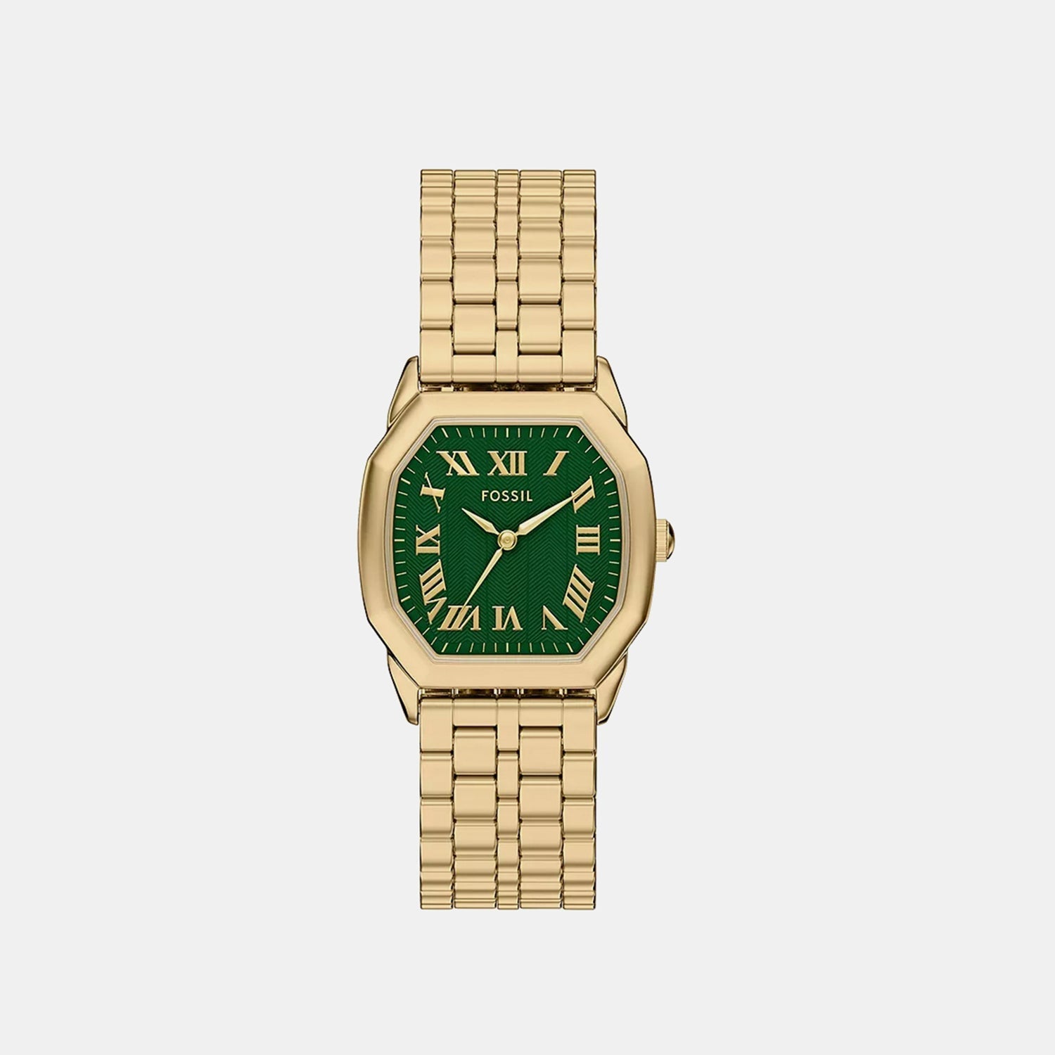 Fossil Harlow Women Quartz Green Dial Analog Stainless Steel Watch Es5451
