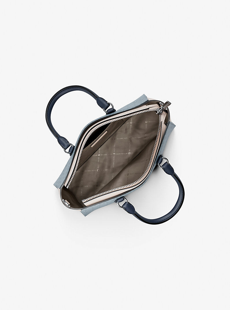 Arden Small Color-Block Signature Logo Messenger Bag