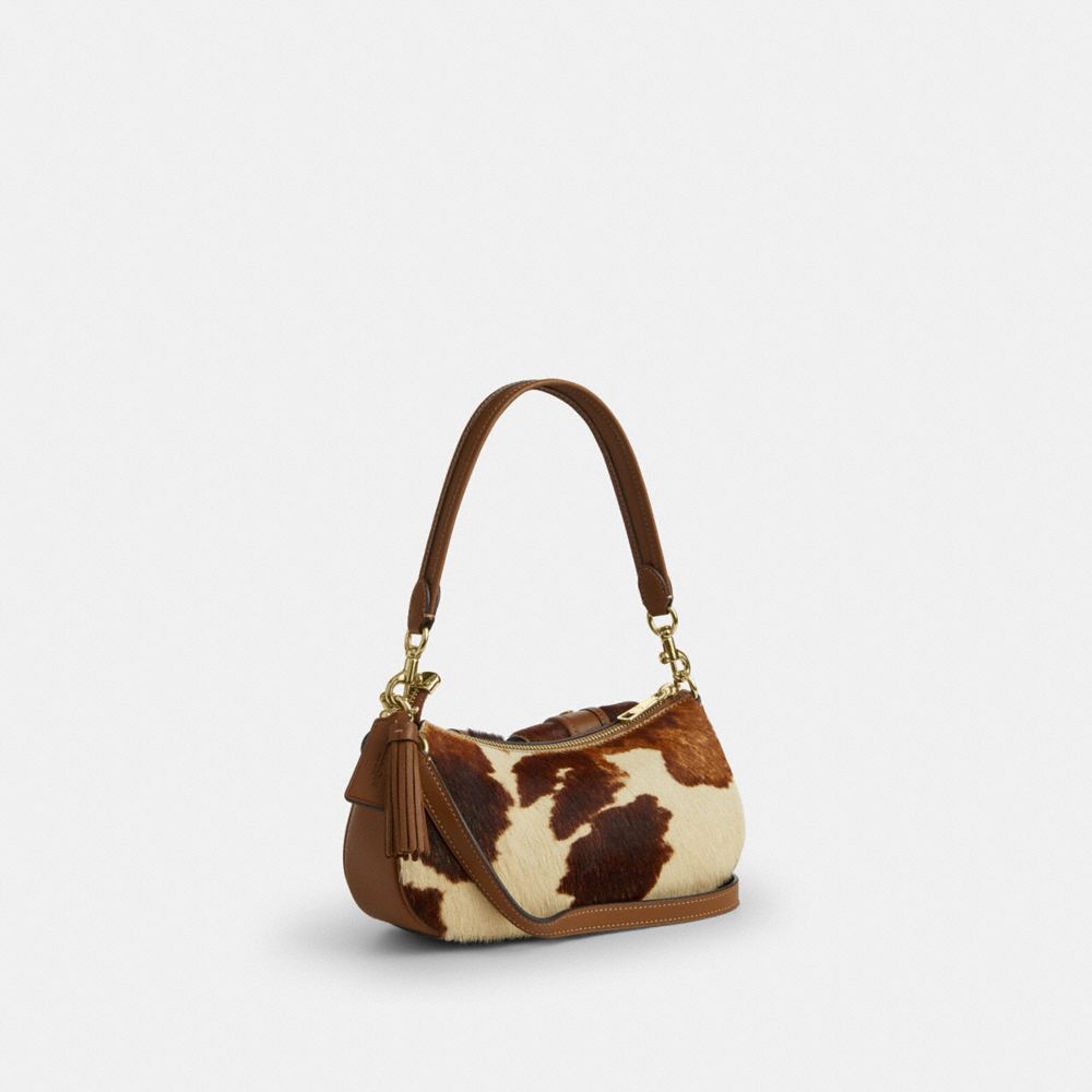 Ashton Shoulder Bag In Haircalf With Cow Print