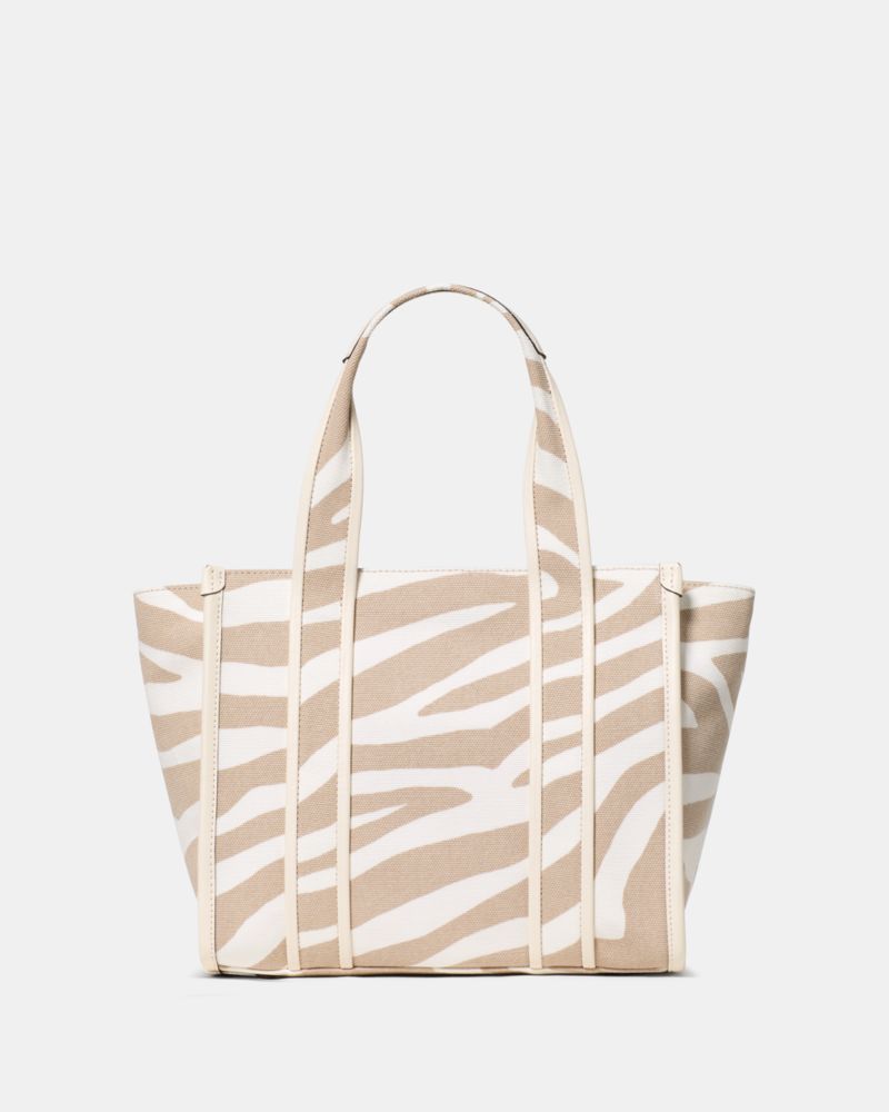 KateSpade Kip Zebra Cargo Small Tote Bag Light Fawn Multi