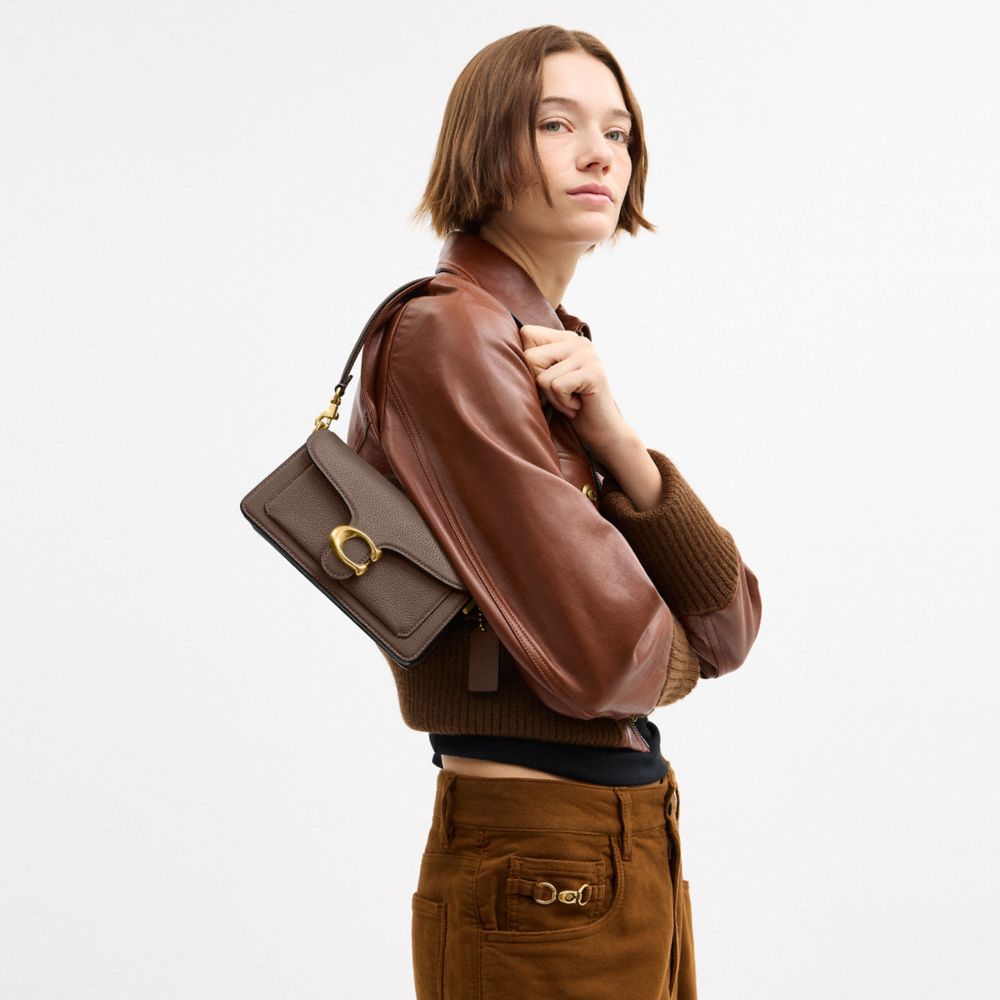 Coach Tabby Shoulder Bag 20 Brass Dark Stone