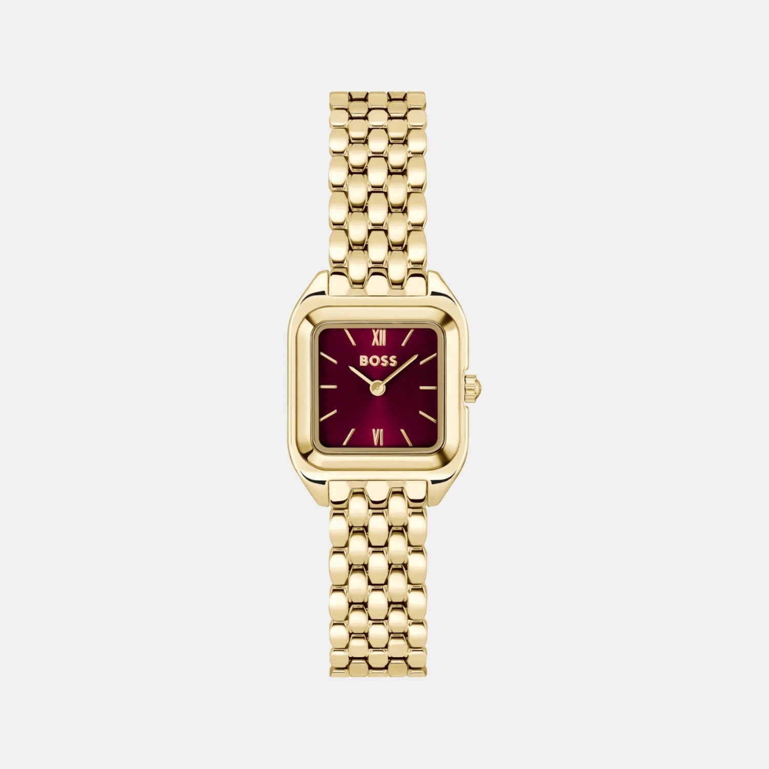 Boss Mae Petite Women Quartz Red Dial Analog Stainless Steel Watch 1502824