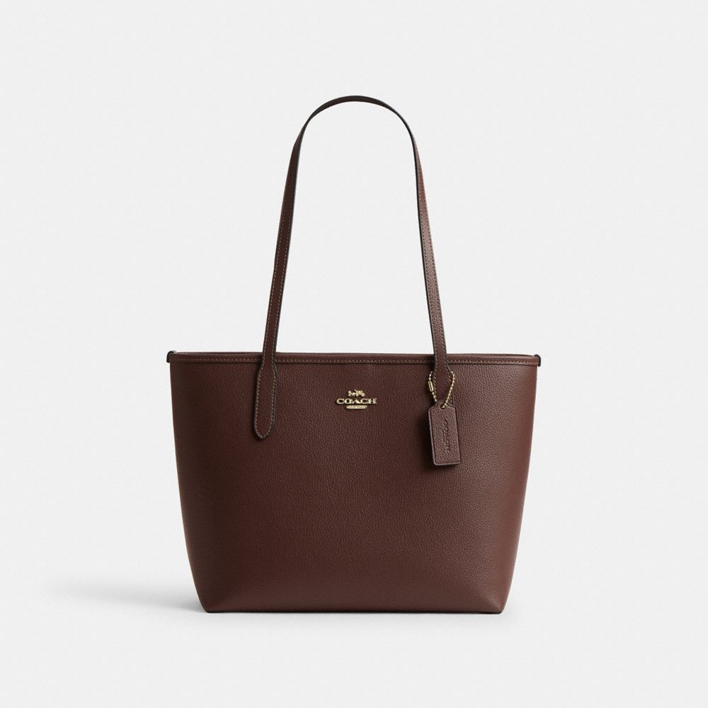 Coach Medium City Tote Bag Gold Maple