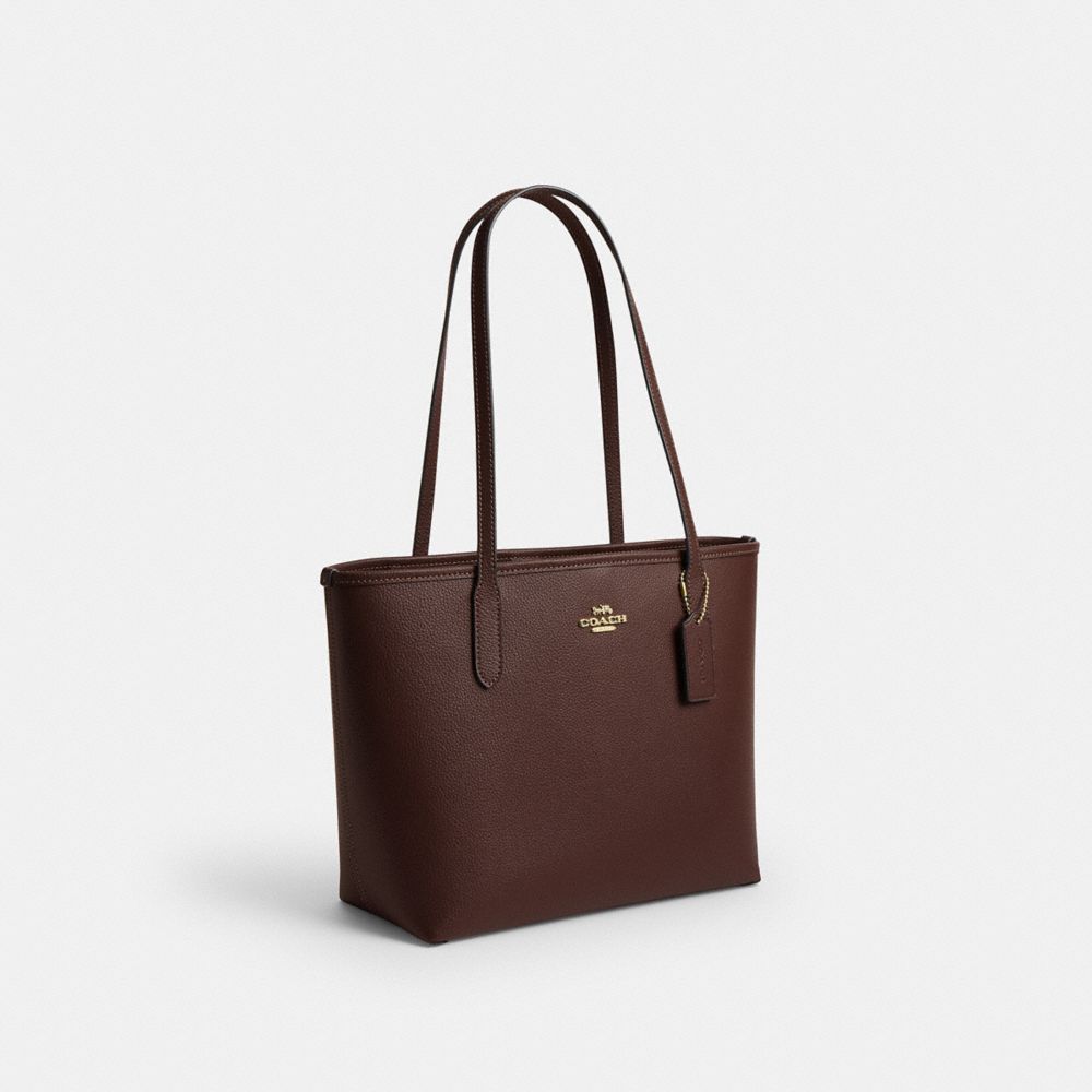 Coach Medium City Tote Bag Gold Maple