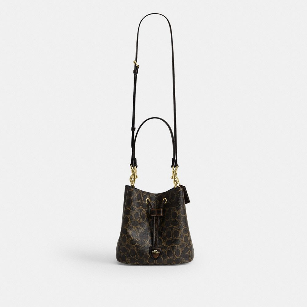 Rowan Bucket Bag In Loved Signature Canvas With Charms