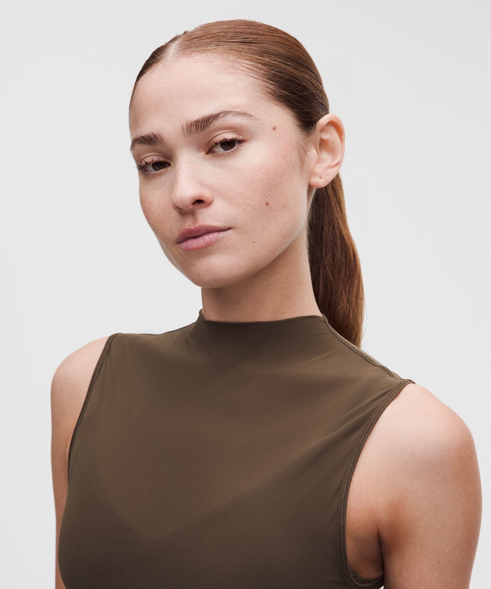 Lululemon Women's Nulu and Mesh-Overlay Cropped Studio Tank Top
