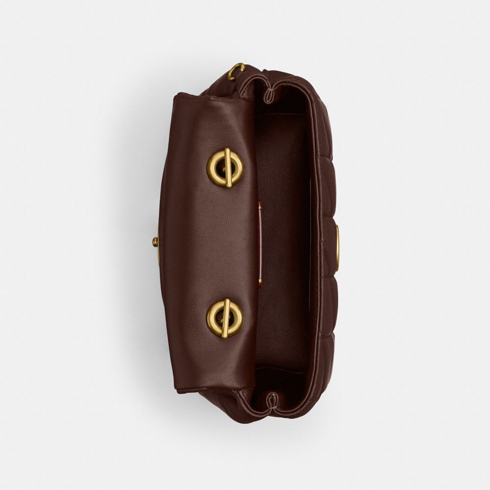 Coach Tabby Top Handle Bag With Quilting Brass Maple
