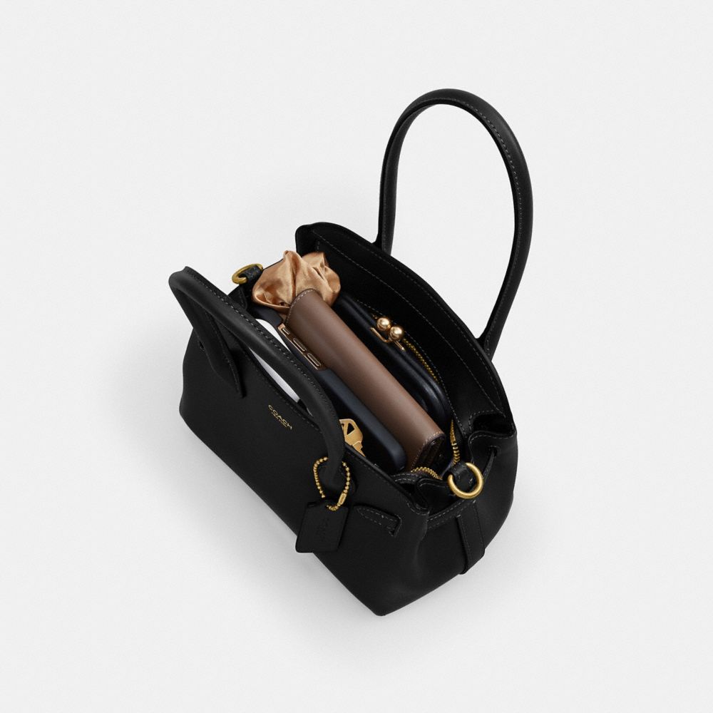 Coach Soft Empire Carryall Bag 21 Brass Black