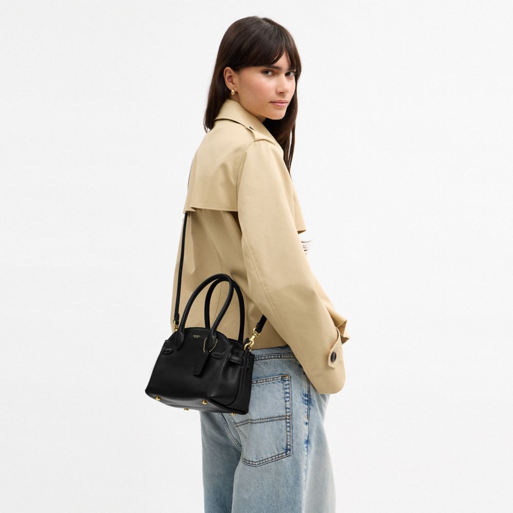 Coach Soft Empire Carryall Bag 21 Brass Black