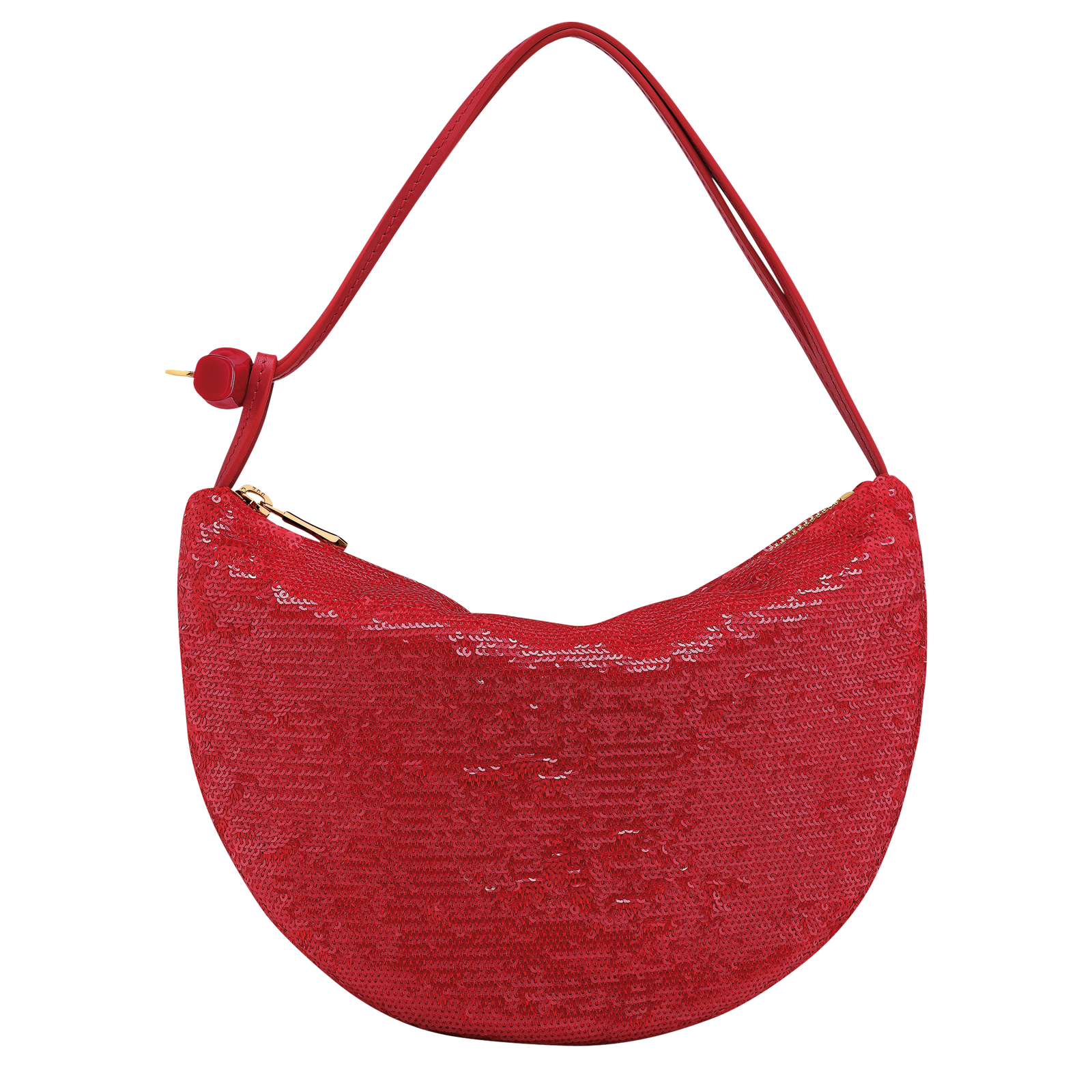 Longchamp Le Roseau Clutch Red
