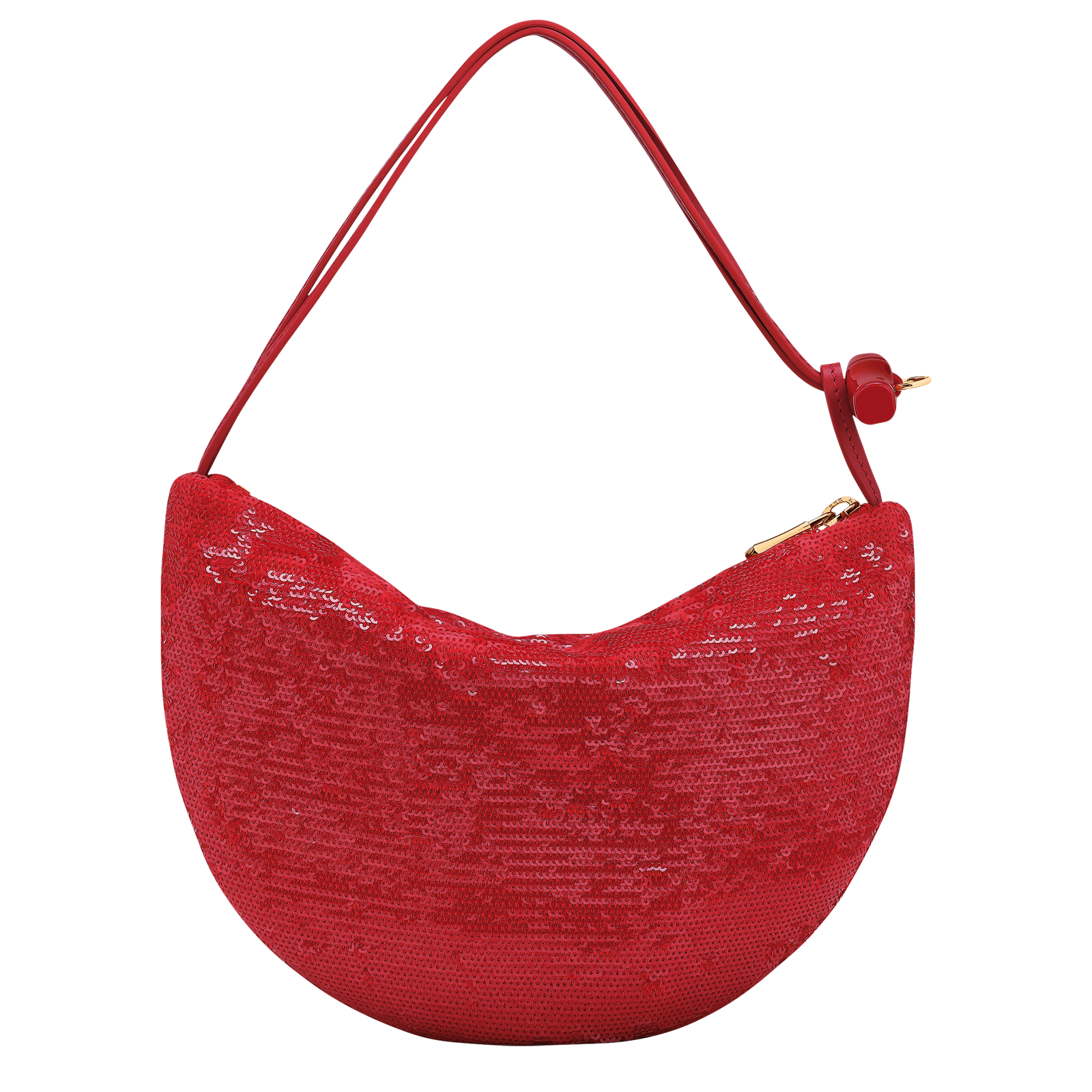 Longchamp Le Roseau Clutch Red