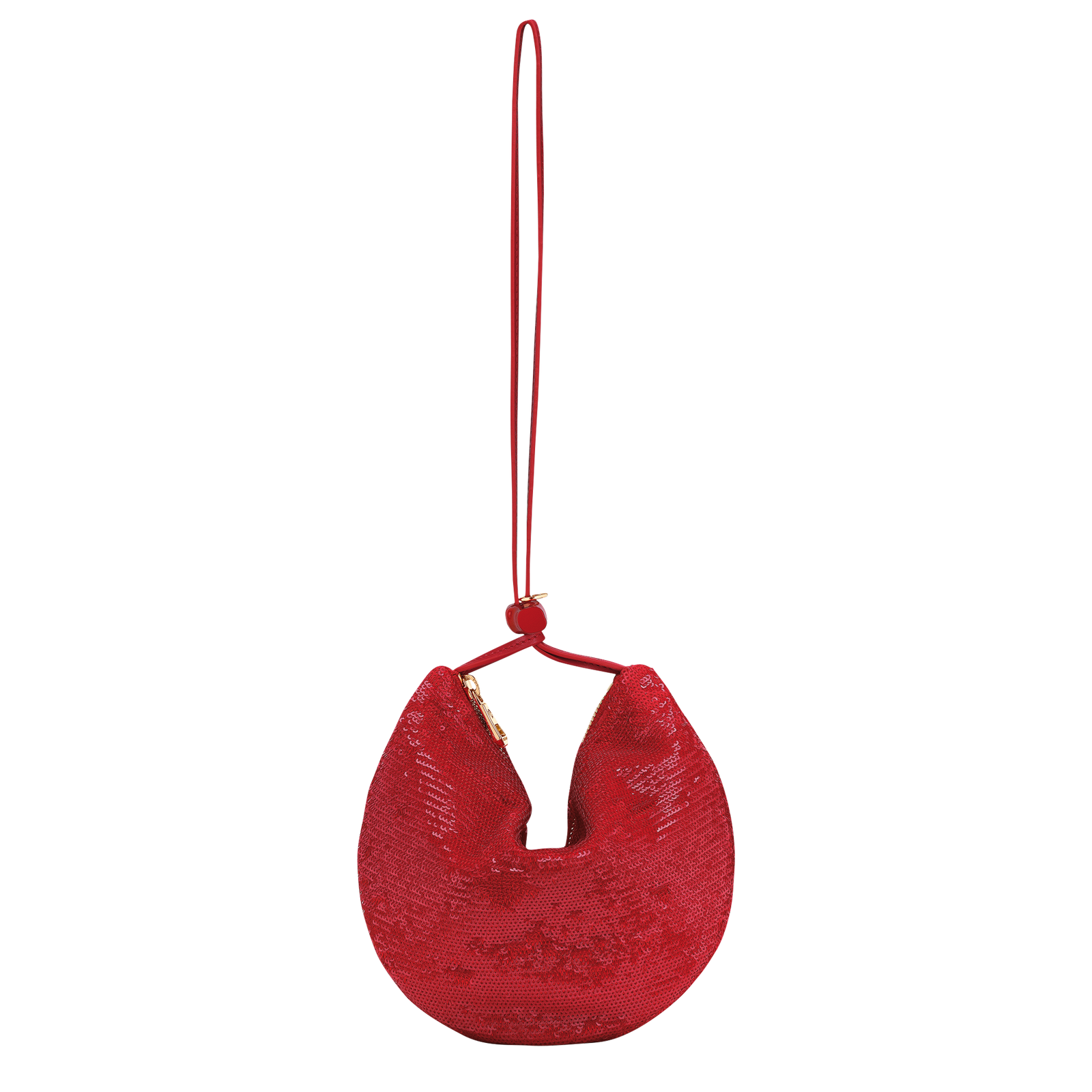 Longchamp Le Roseau Clutch Red