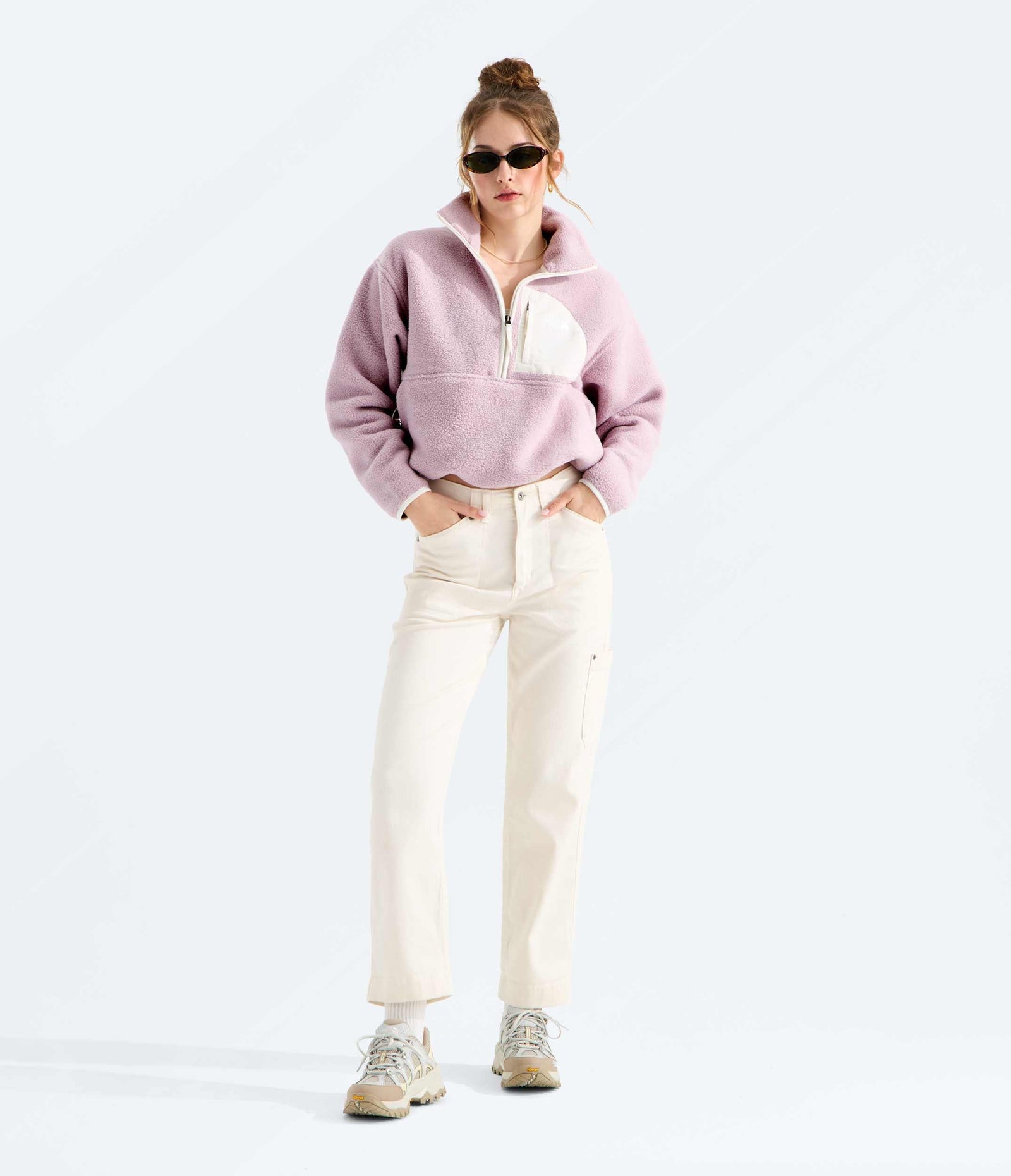 The North Face Women’s Yumiori Off Peak ½-Zip Jacket METAL PINK-WHITE DUNE