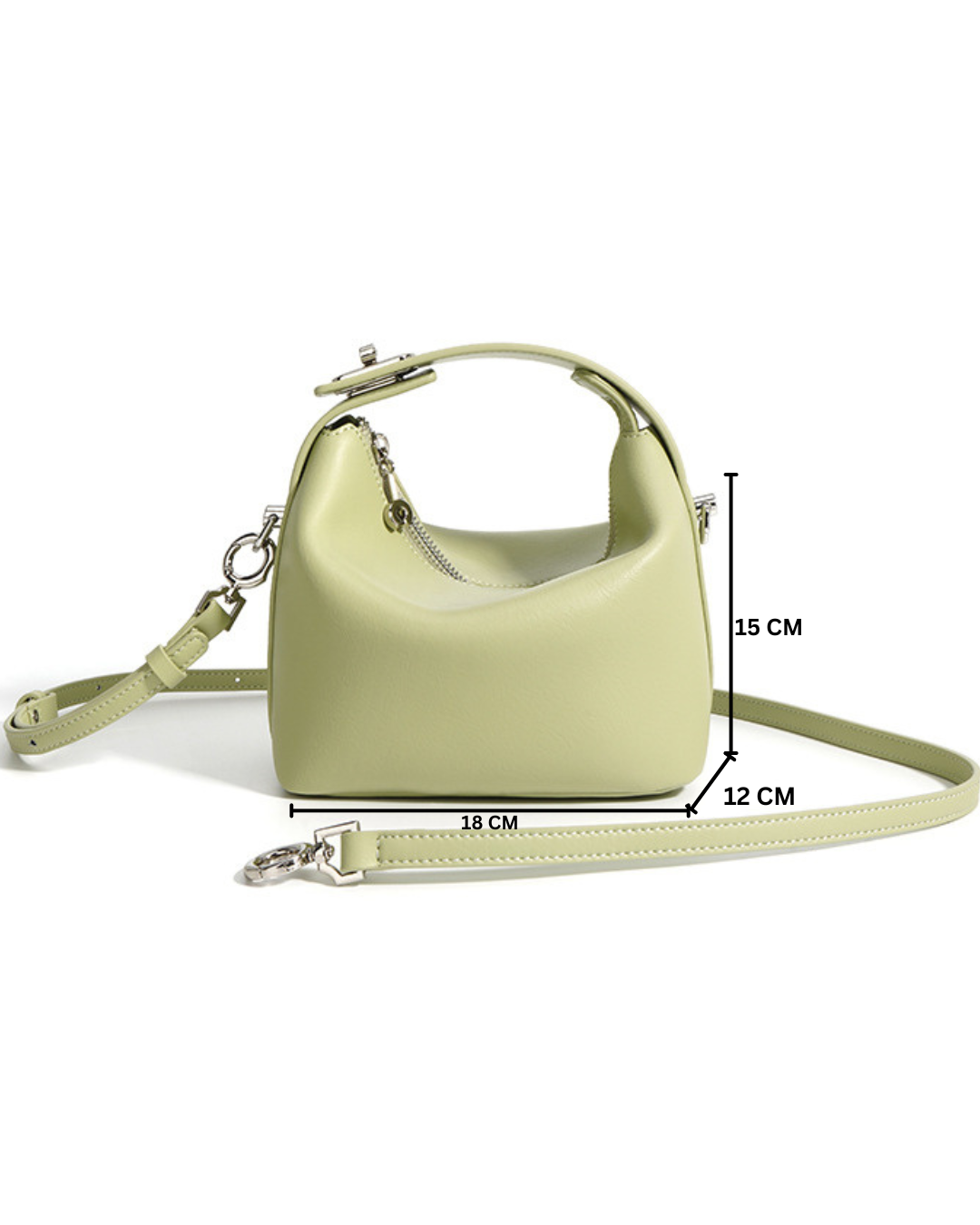Liora - Ladies Leather Handbag  | Avocado Green