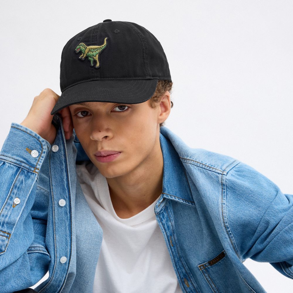 Coach Rexy Patch Baseball Hat Black