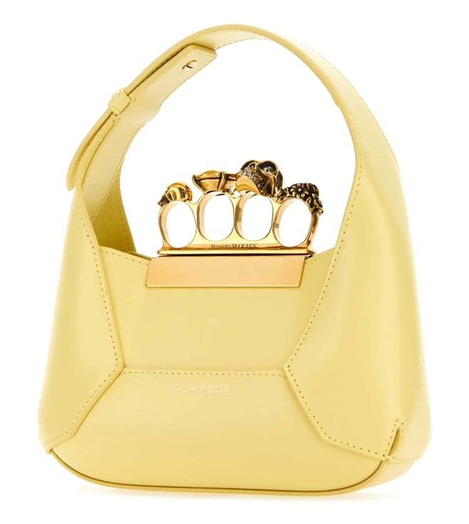 Yellow Jewelled Mini Shoulder Bag