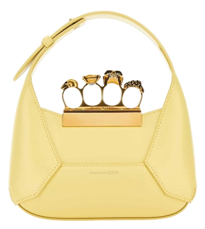 Yellow Jewelled Mini Shoulder Bag