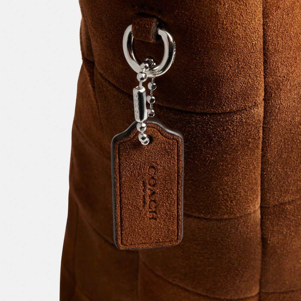 Coach Alter/Ego Large Tote Bag In Upcrafted Suede Warm Brown