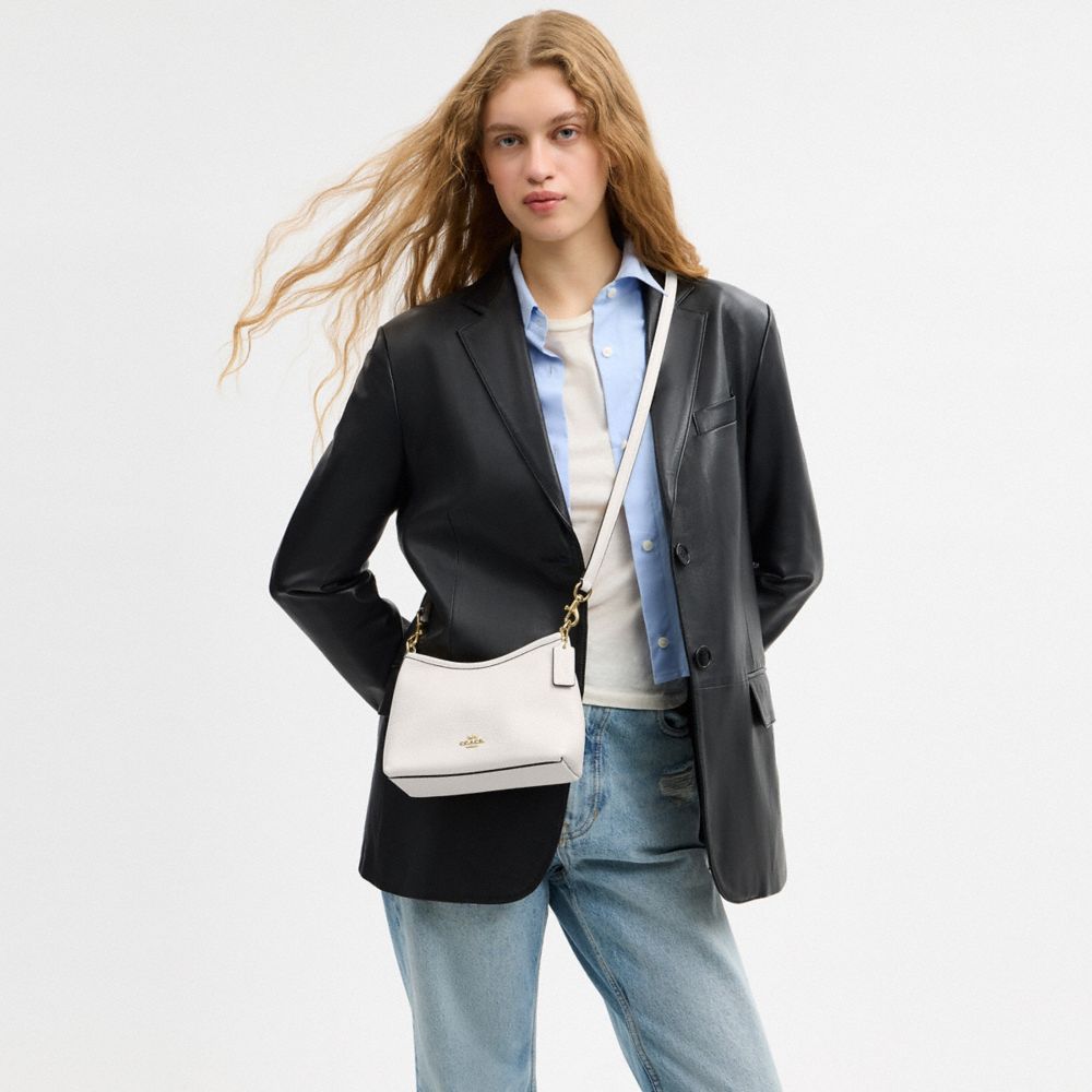 Coach Laurel Small Shoulder Bag Gold Chalk