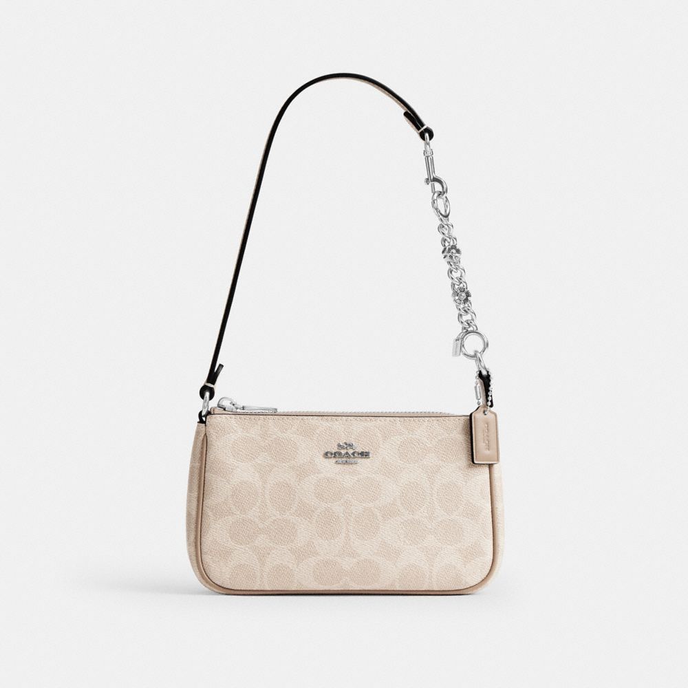 Coach Tea Rose Strap Extender Silver Silver