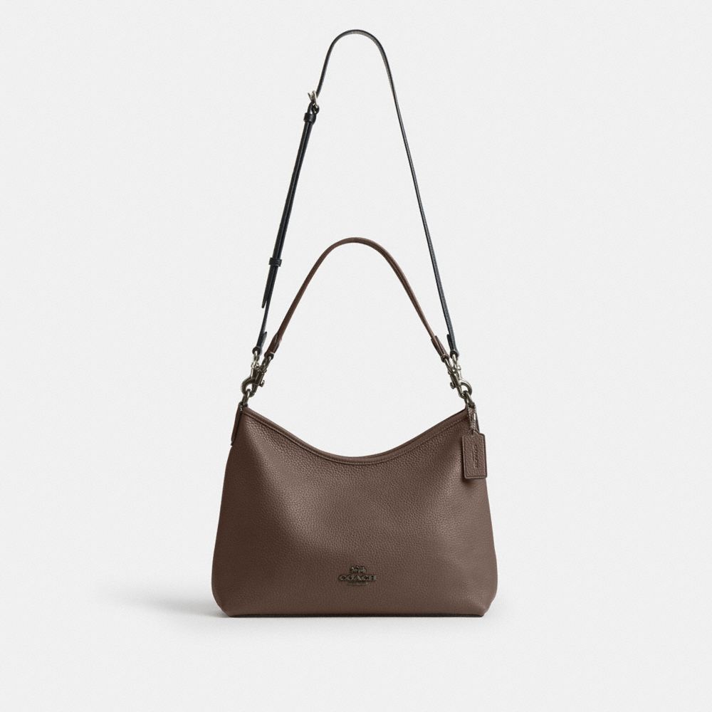 Coach Laurel Shoulder Bag Gunmetal Dark Stone
