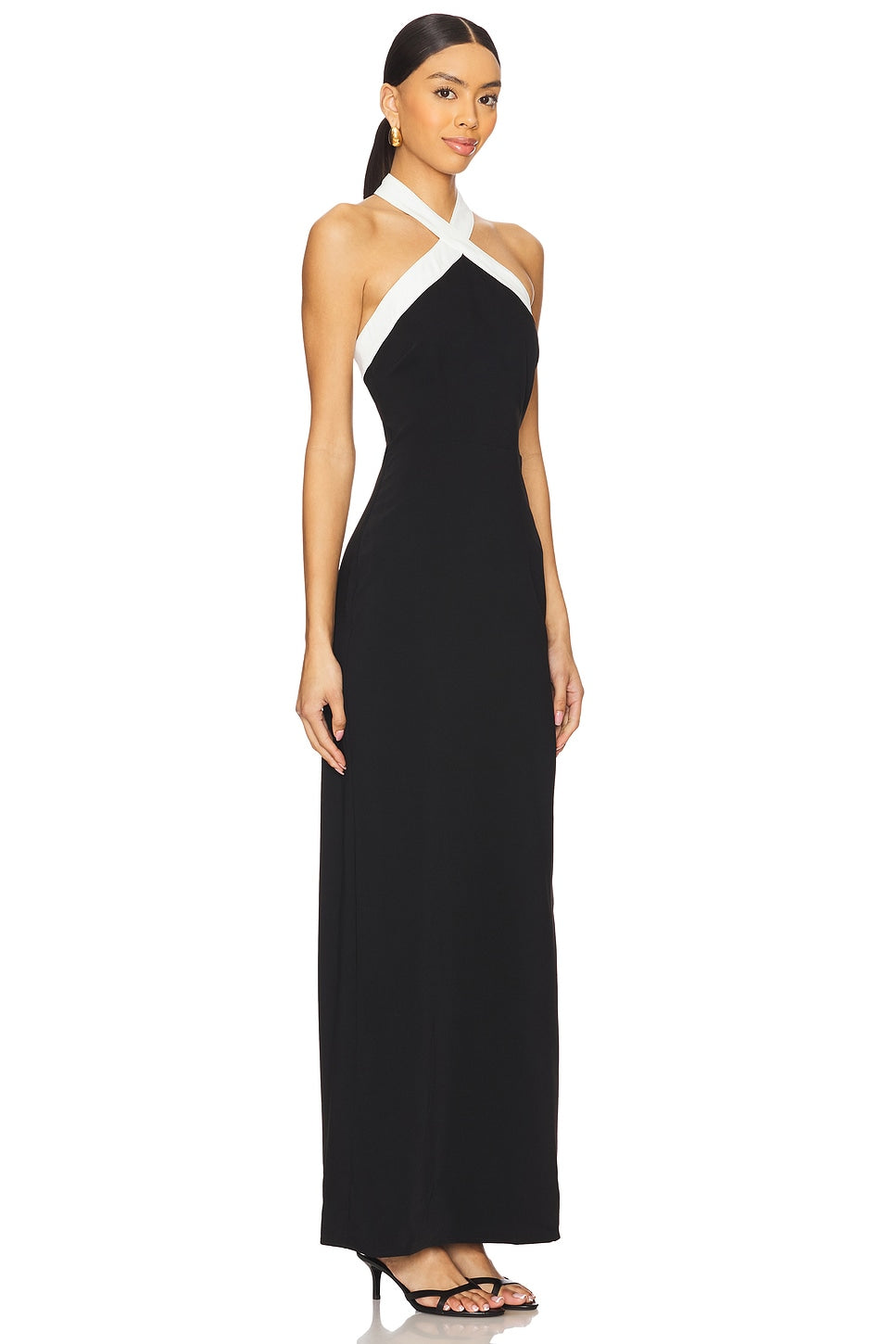 superdown Laurien Cross Front Dress in Black