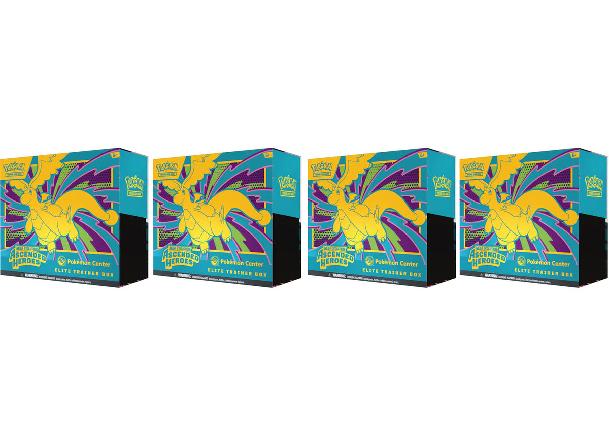 2026 Pokemon Mega Evolution Ascended Heroes Pokemon Center Elite Trainer Box 4X Lot