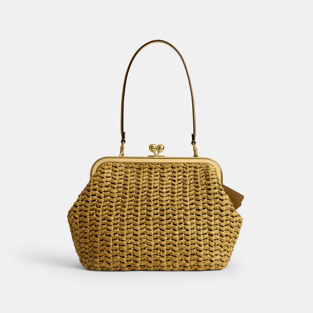 Coach Kisslock Frame Bag 27 Brass Muted Olive