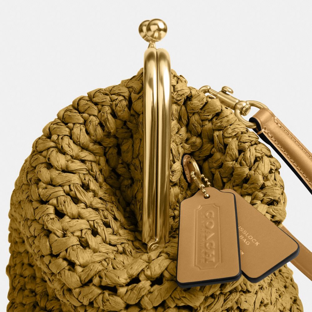 Coach Kisslock Frame Bag 27 Brass Muted Olive