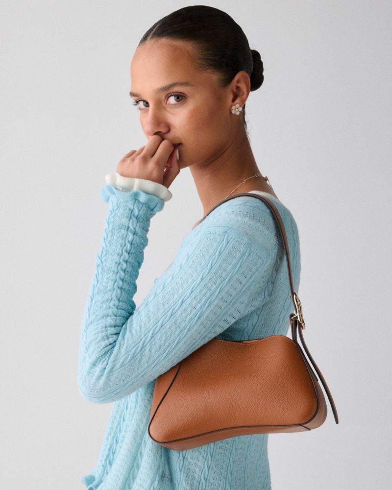 KateSpade 454 Sculpted Shoulder Bag Warm Gingerbread