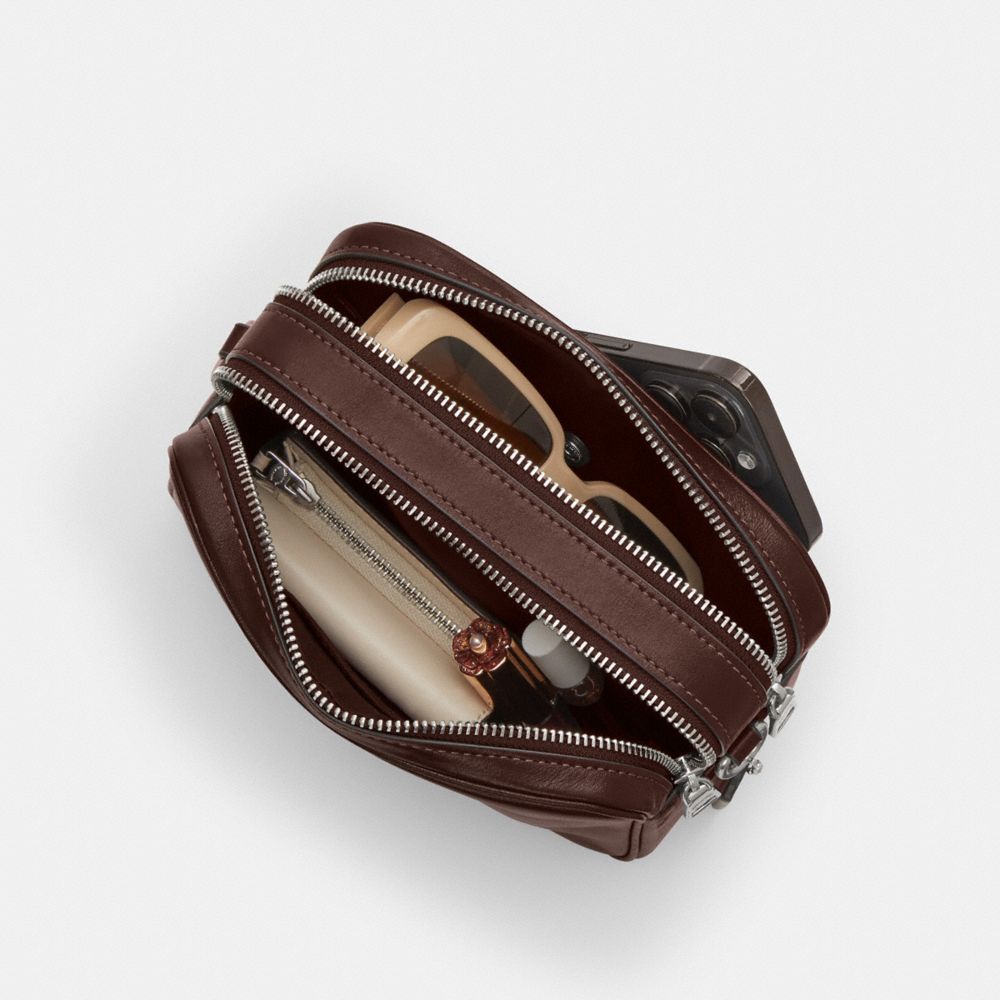 Coach Mini Carey Crossbody Bag Silver Maple