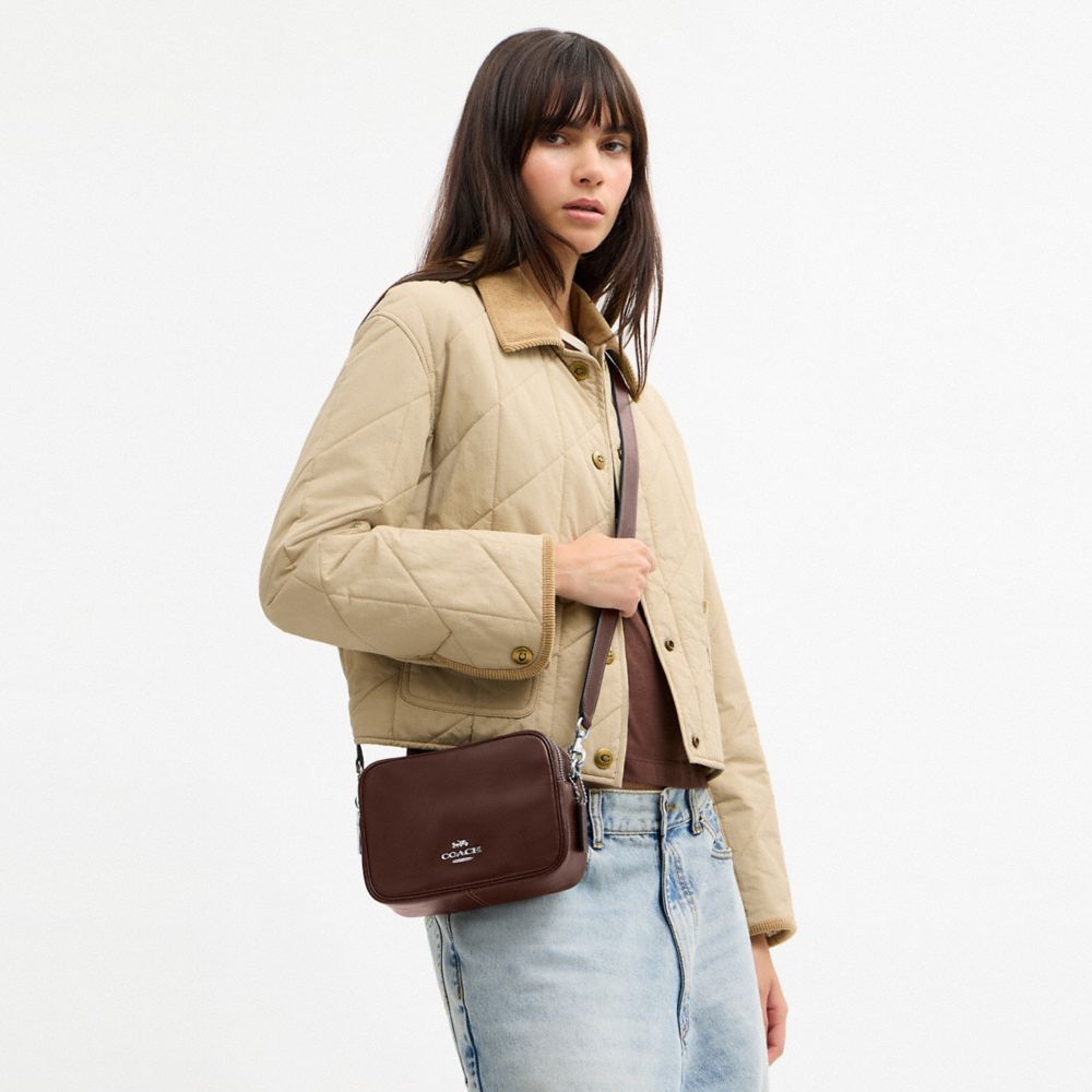 Coach Mini Carey Crossbody Bag Silver Maple