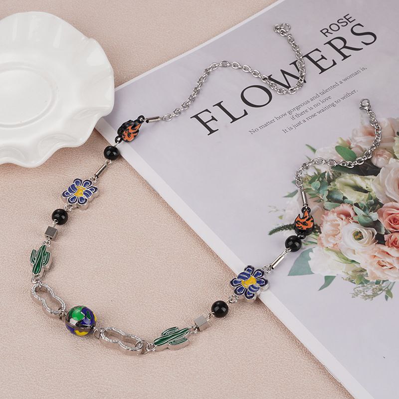 Flame Cactus Necklace