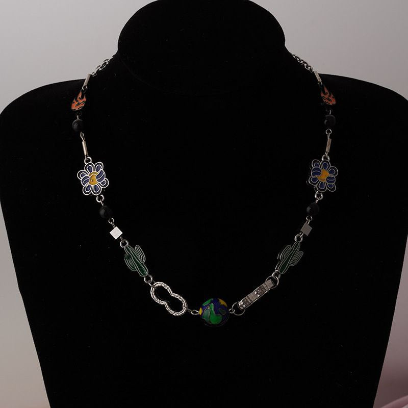 Flame Cactus Necklace