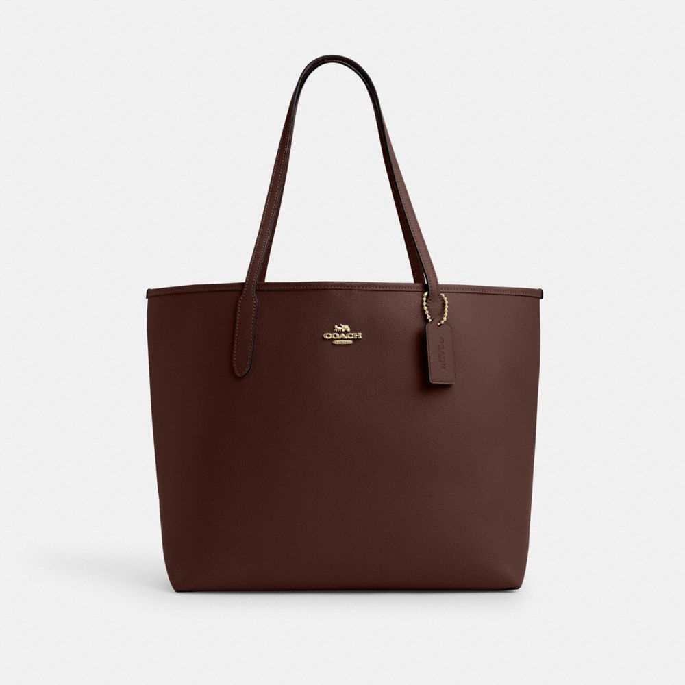 Coach City Tote Bag Gold Maple