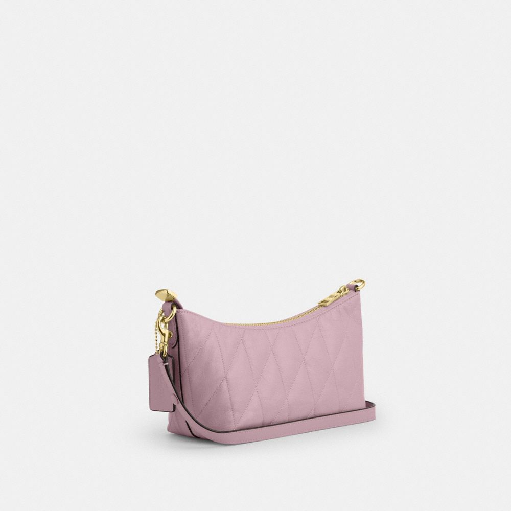 Coach Caitlin Shoulder Bag With Quilting Gold Carnation