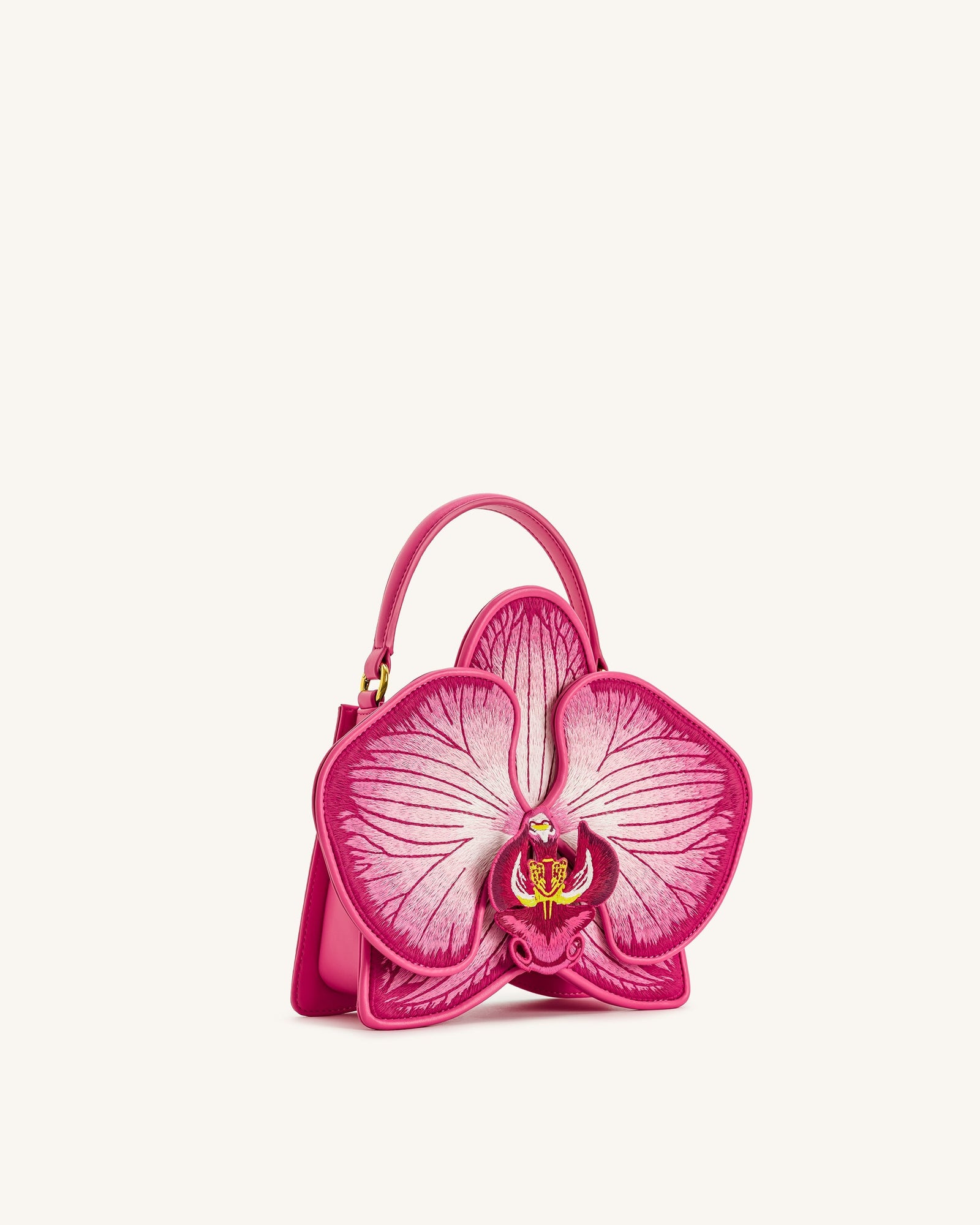 Flora Orchid Shaped Top Handle Bag - Light Green