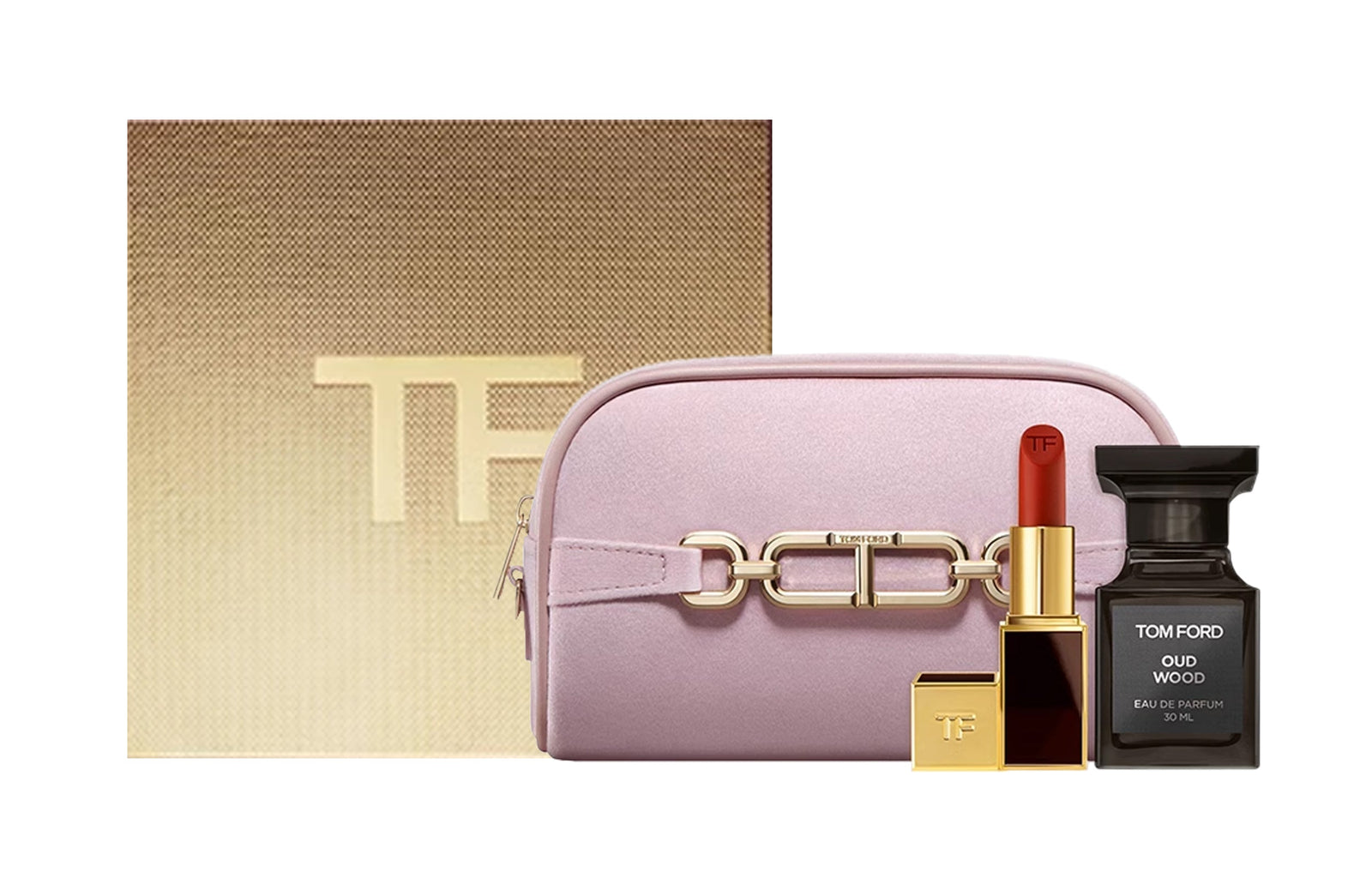 Tom Ford Qixi Festival Lip Balm Box Perfume Sets Eau De Parfum Agarwood Sandalwood 30Ml 3G 613428996